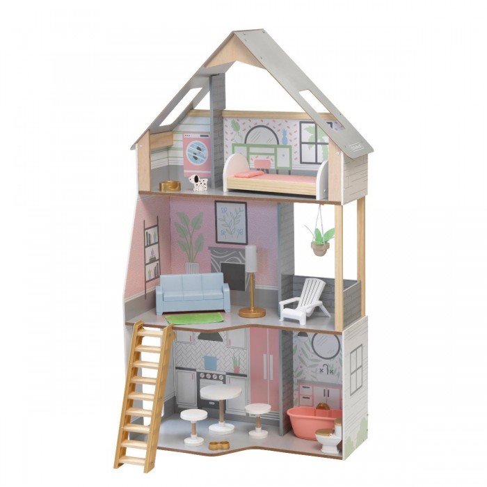Casuta pentru papusi din lemn MDF Alina DollHouse de la KidKraft